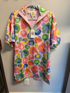 EMILY MCCARTHY- XS poppy dress cotton candy cheetah NWT